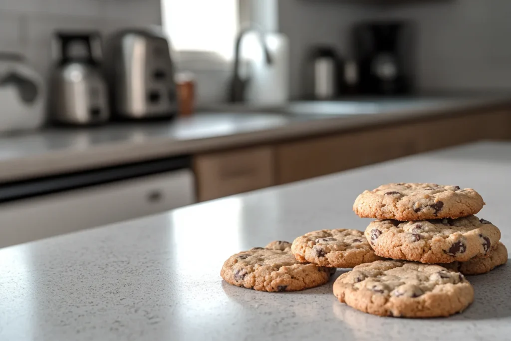 Nutritional facts for Crumbl cookies, showing calories, sugar content, and fat levels for different flavors like chocolate chip and sugar.