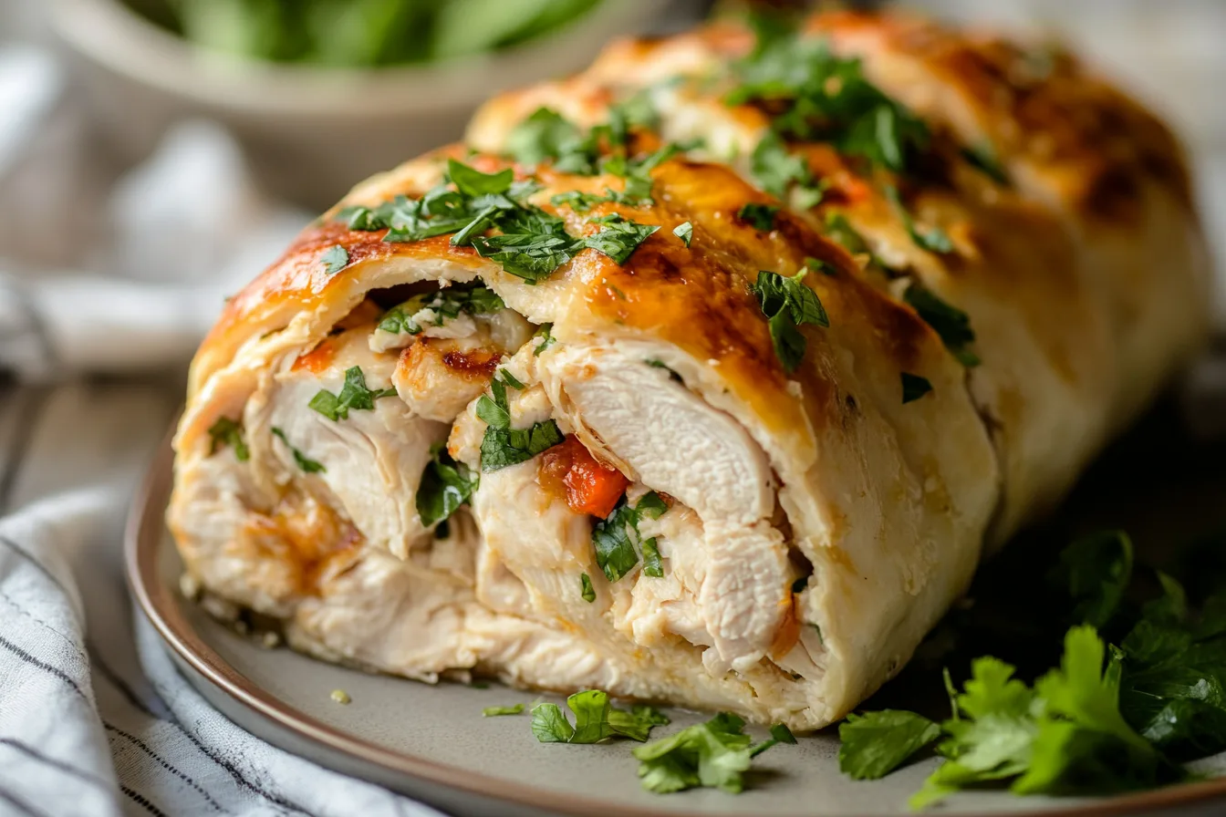 Soft tortillas filled with rotisserie chicken, lettuce, tomatoes, and salsa.